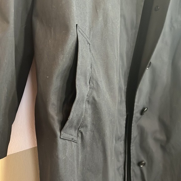 DSCP QuarterDeck Collection 16 R Black All Weather Trench Army Coat Quilt Lined - Picture 3 of 8
